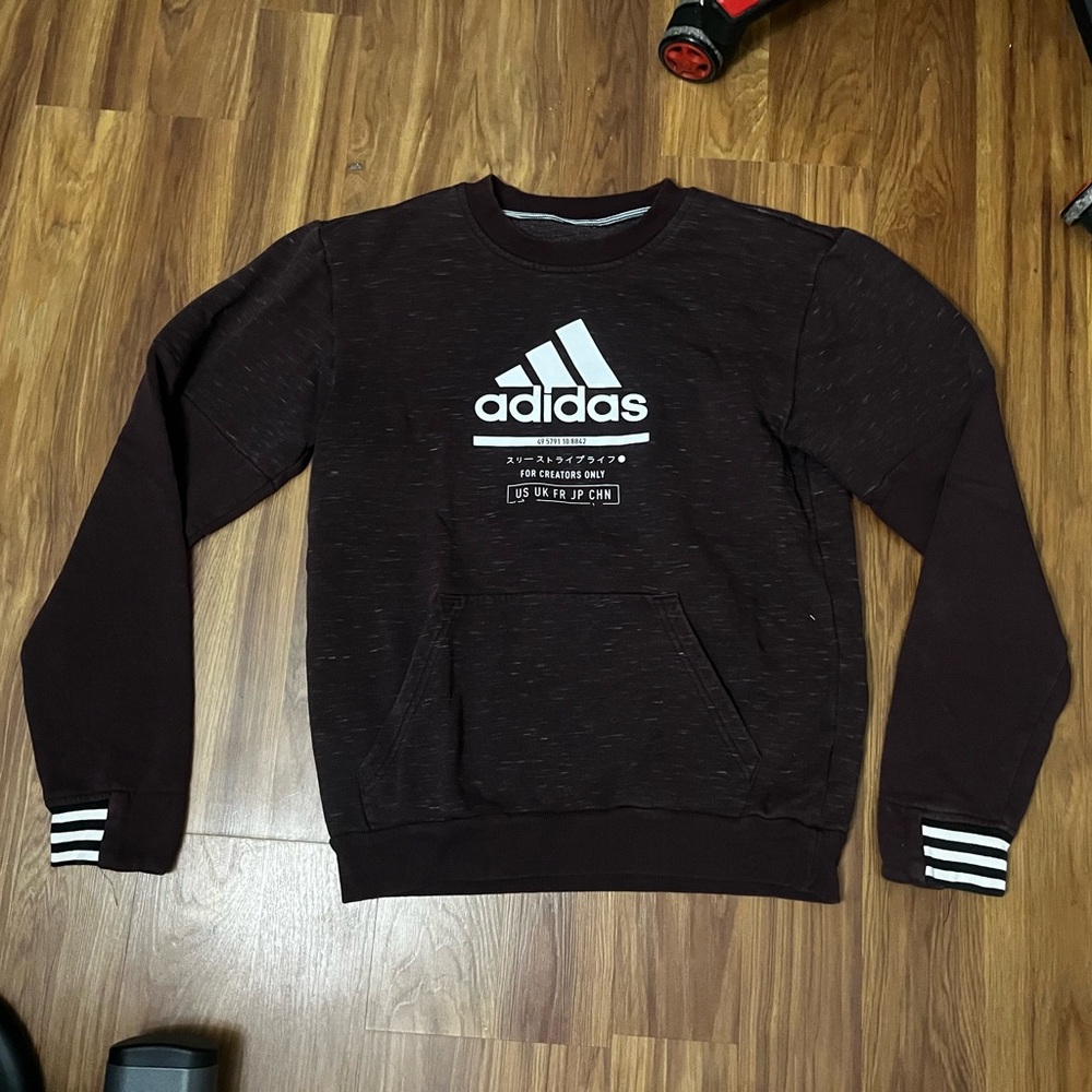 Adidas Sweatshirt. Maroon/Brown Men’s Small.